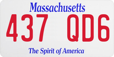 MA license plate 437QD6