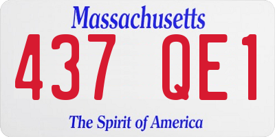 MA license plate 437QE1