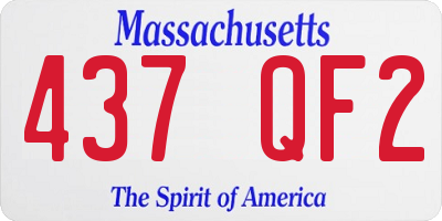 MA license plate 437QF2