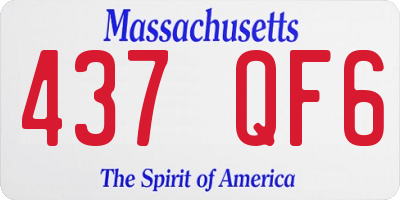 MA license plate 437QF6