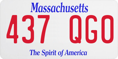 MA license plate 437QG0