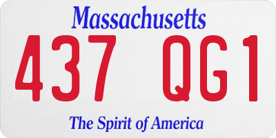 MA license plate 437QG1