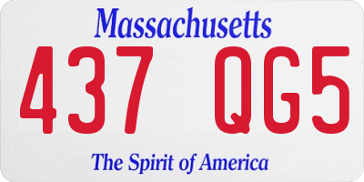 MA license plate 437QG5