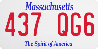 MA license plate 437QG6