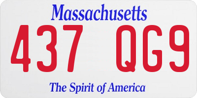 MA license plate 437QG9