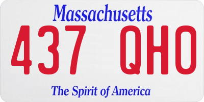 MA license plate 437QH0