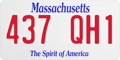 MA license plate 437QH1