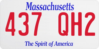 MA license plate 437QH2
