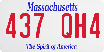 MA license plate 437QH4
