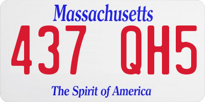 MA license plate 437QH5