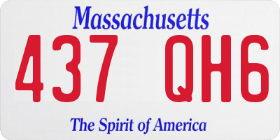 MA license plate 437QH6