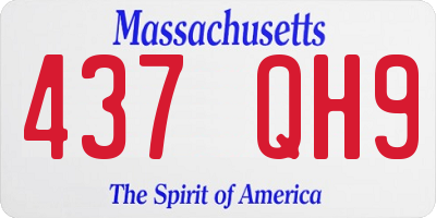 MA license plate 437QH9