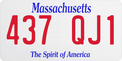 MA license plate 437QJ1