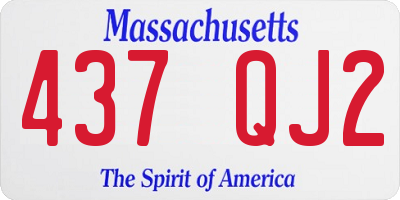 MA license plate 437QJ2