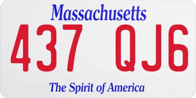 MA license plate 437QJ6