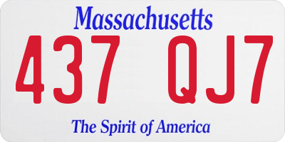 MA license plate 437QJ7
