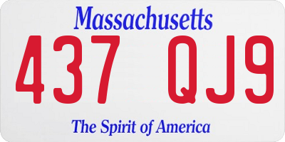 MA license plate 437QJ9