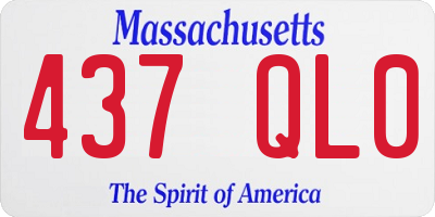 MA license plate 437QL0