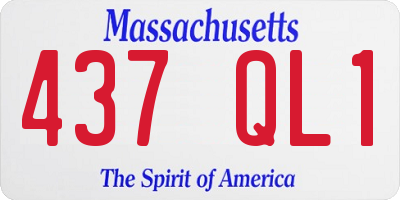 MA license plate 437QL1
