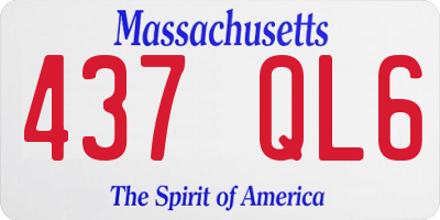 MA license plate 437QL6