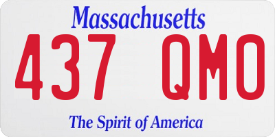 MA license plate 437QM0