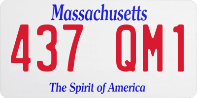 MA license plate 437QM1