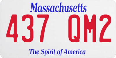 MA license plate 437QM2