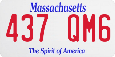 MA license plate 437QM6