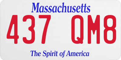 MA license plate 437QM8