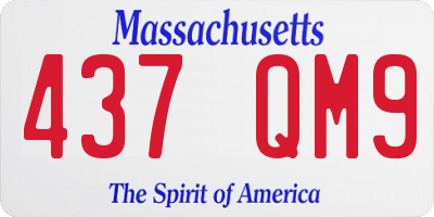 MA license plate 437QM9