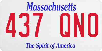 MA license plate 437QN0
