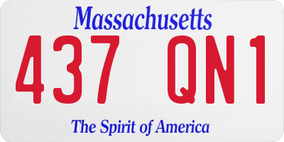 MA license plate 437QN1