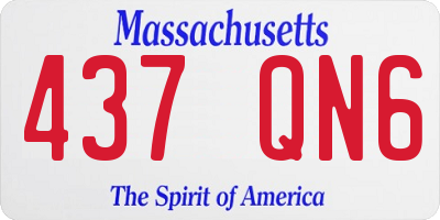 MA license plate 437QN6