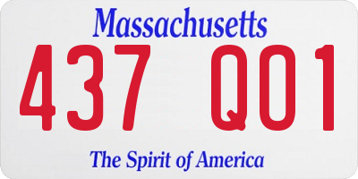 MA license plate 437QO1