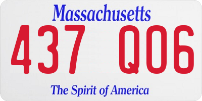 MA license plate 437QO6