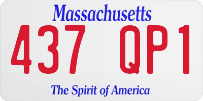 MA license plate 437QP1