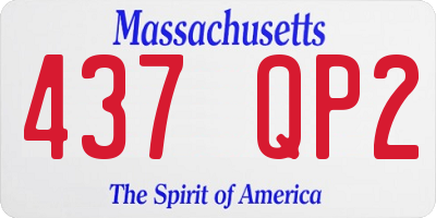 MA license plate 437QP2