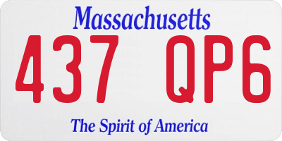 MA license plate 437QP6