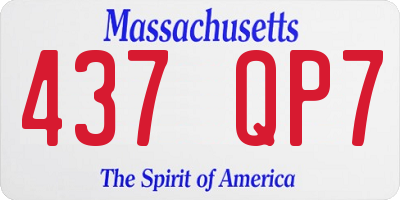 MA license plate 437QP7