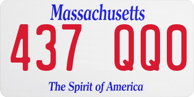 MA license plate 437QQ0