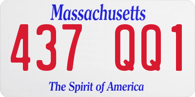 MA license plate 437QQ1