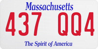 MA license plate 437QQ4
