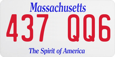 MA license plate 437QQ6