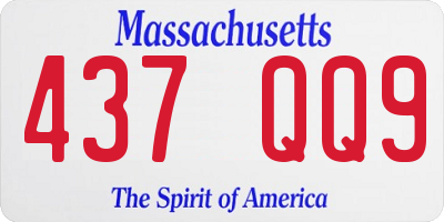 MA license plate 437QQ9