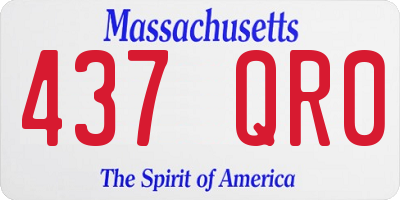 MA license plate 437QR0