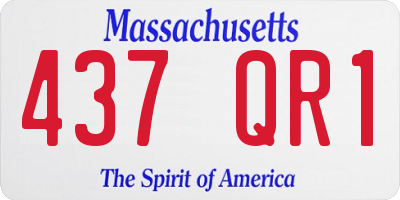 MA license plate 437QR1