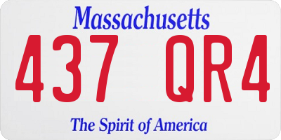 MA license plate 437QR4