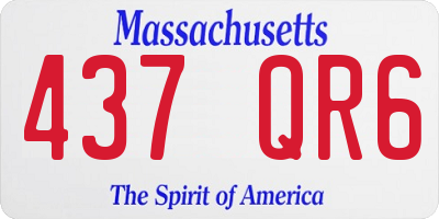 MA license plate 437QR6
