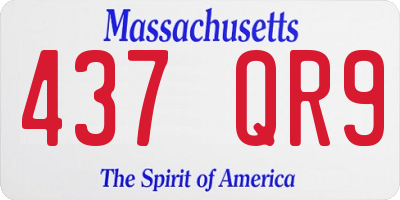 MA license plate 437QR9