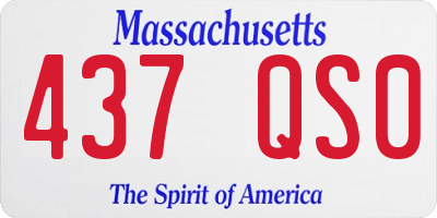 MA license plate 437QS0